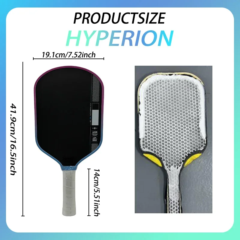 

Hyperion Scorpius Magnus Toray T700 Carbon Fiber Pickleball Paddle TFP GEN4 Core Thermoforming Technology New Style