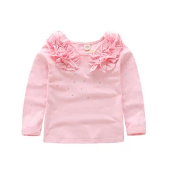T-shirt For Girls Flower Baby Shirts Cartoon Children Tops Long Sleeve Kids Brand Tees Baby Clothing Child Sweatshirt