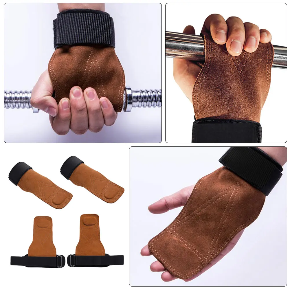 

Hand Grips for Pull Ups Palm Guard Strap Gloves Wrist Sports Exercise Protector