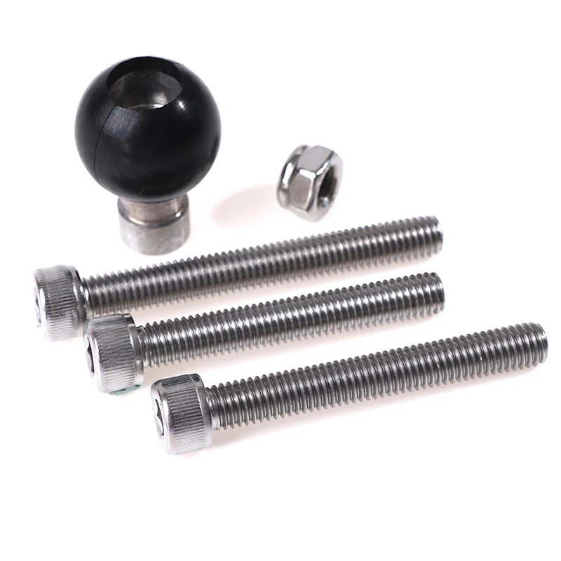 1 Set Motorcycle Handlebar Clamp Base 1 inch 25mm Ball with M8 Screws for Ram Mount