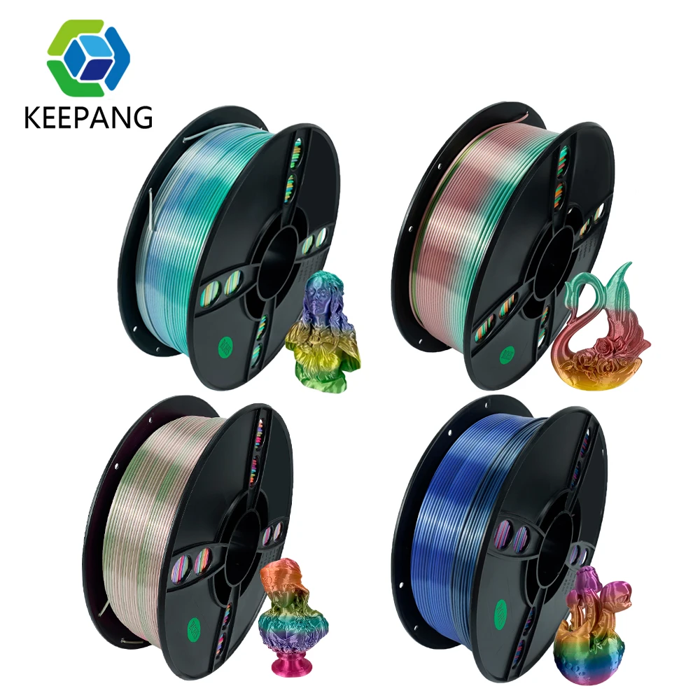 1kg Rainbow Silk Pla Filament 1.75mm PLA Filament For 3D Printer Printing Material High Gloss 3D Printer Filament