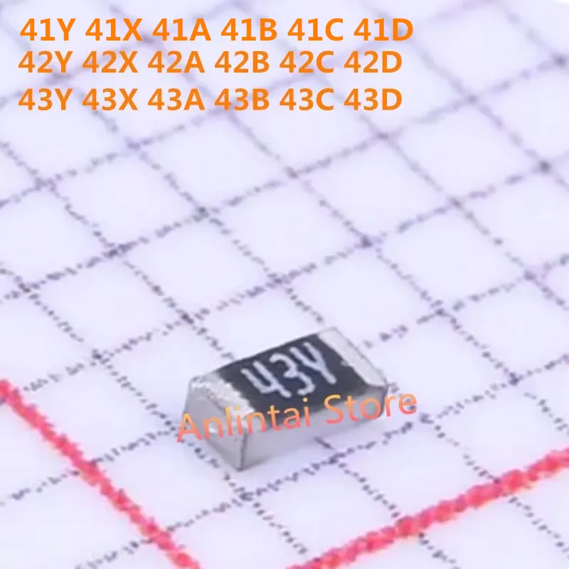 100PCS SMD Resistance 0603 41Y 41X 41A 41B 41C 41D 42Y 42X 42A 42B 42C 42D 43Y 43X 43A 43B 43C 43D 1% Thick Film Resistor