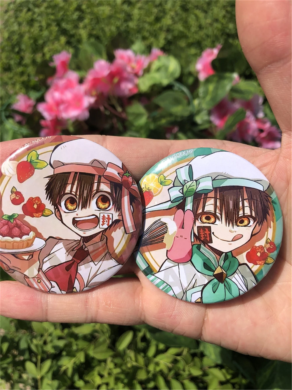 Anime Toilet-bound Hanako-kun Yugi Amane Cosplay Costume Badge Pin SPTE Tinplate Brooch Accessories