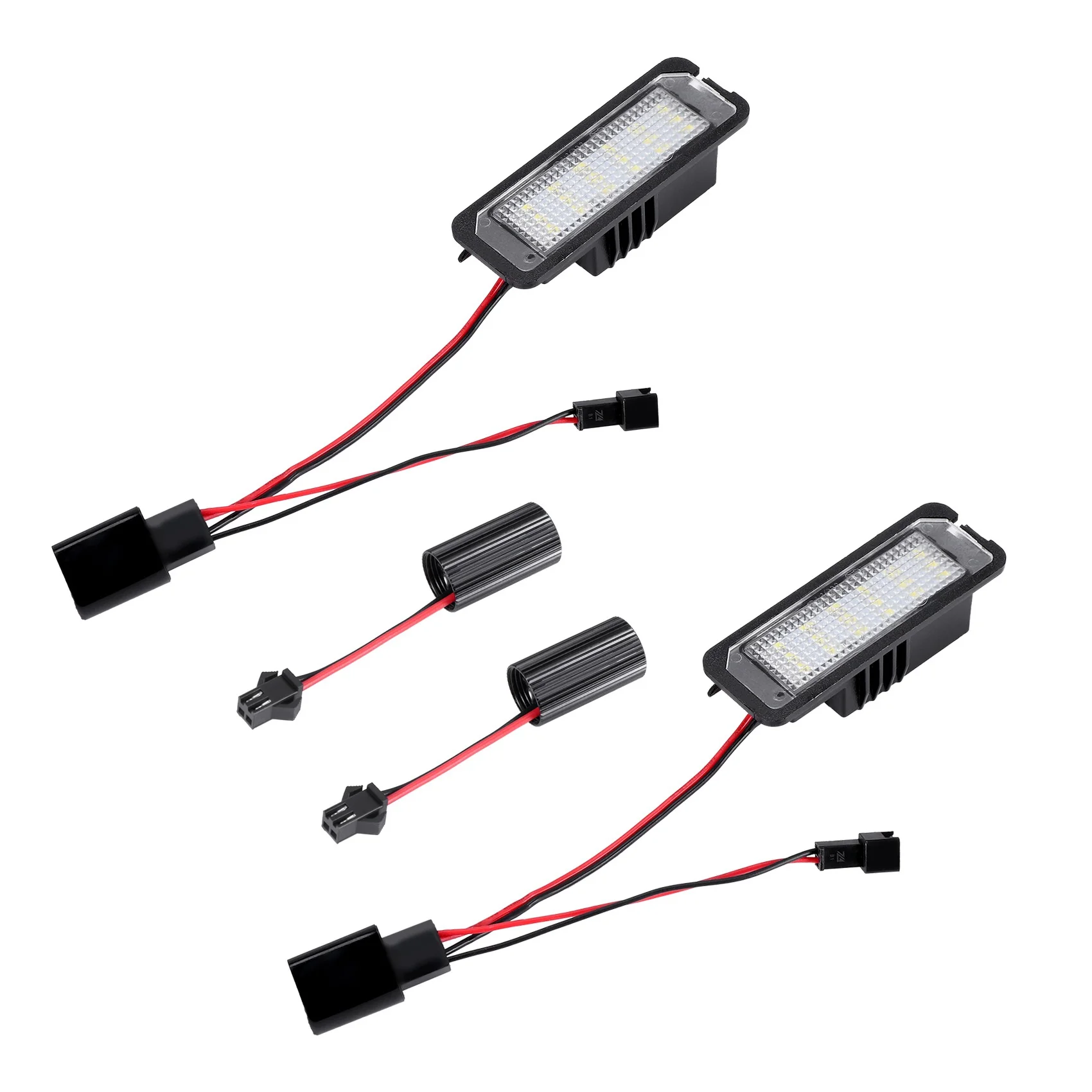 

A13Z-2Pcs 12V Led Number License Plate Light Lamps For Golf 4 5 6 7 Car License Plate Lights Exterior Accessories