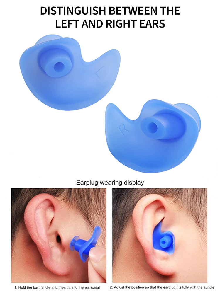 Waterproof Swimming Earplugs For Adults, Swimming, Children Diving, Soft Noise Prevention