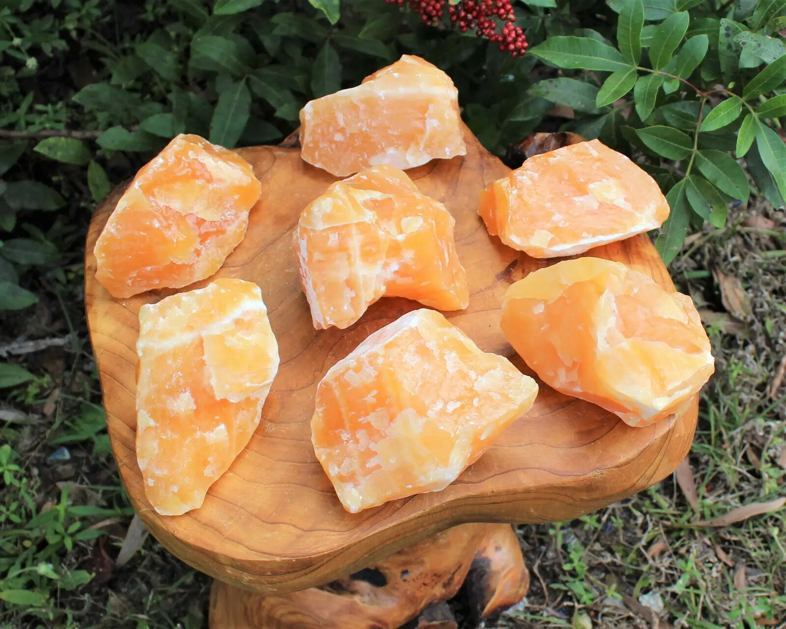 Natural Raw Orange Calcite Chunks, Healing Crystals, Huge