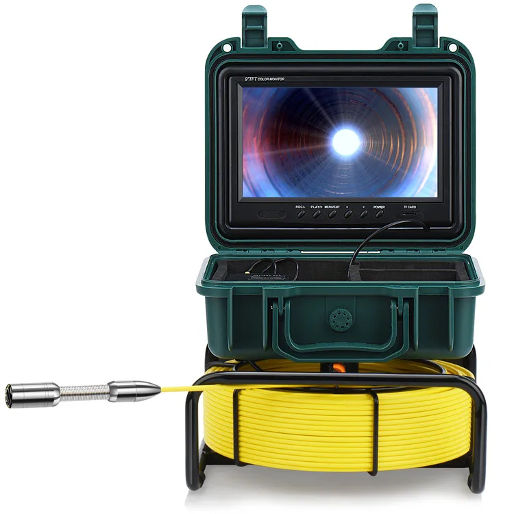 Guangdong Factory Wholesale 20/30/40/50M Cable Length 1080P Cctv Latest 9-Inch Borescope Sewer Pipe Inspection Camera Hd Drain