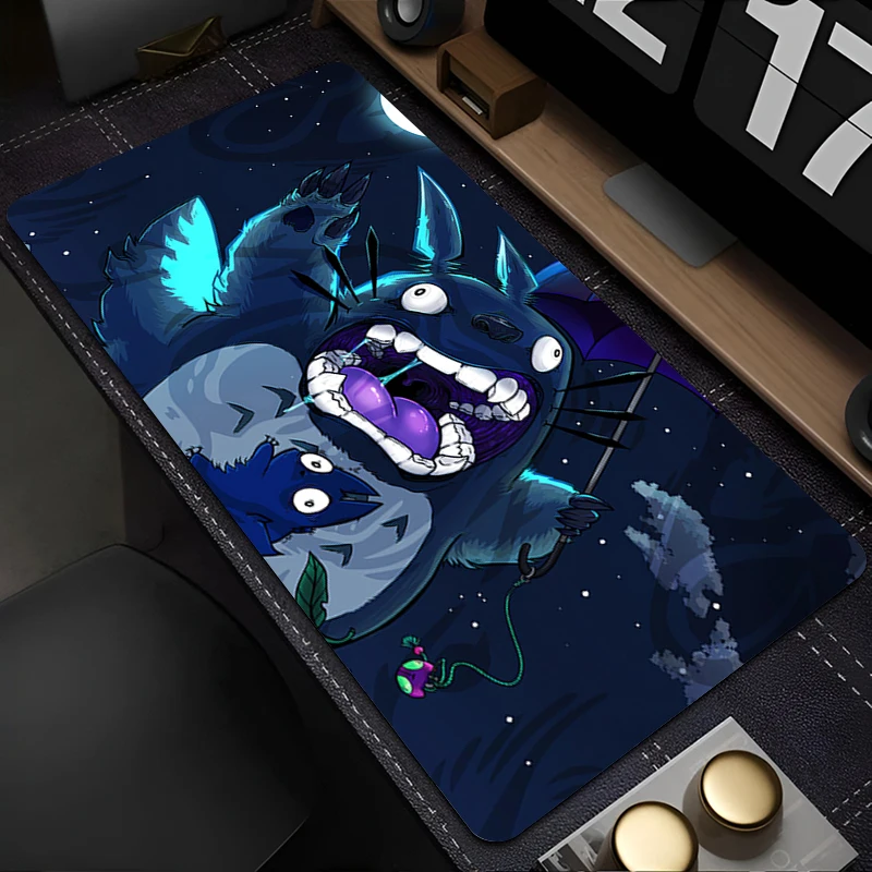 Tapis de souris accessoires PC tapis de clavier tapis de bureau tapis de souris antidérapant dessin animé tapis de souris en caoutchouc t-totoro tablette tapis de jeu tapis étendu