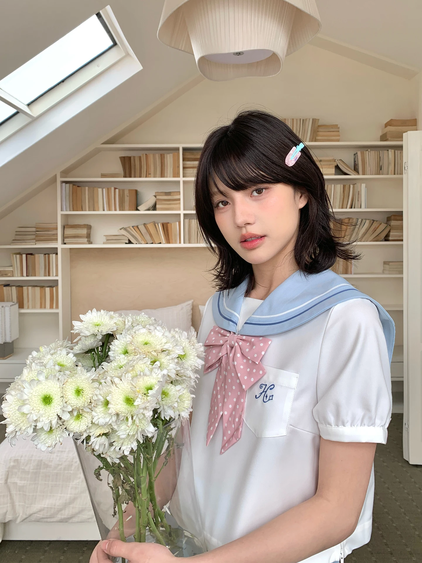 

Летний новый сине-белый комплект: матросский костюм с коротким рукавом и юбкой, в стиле японской школьной формы (JK), маленький размер, коллекция Tokyo Annual Record