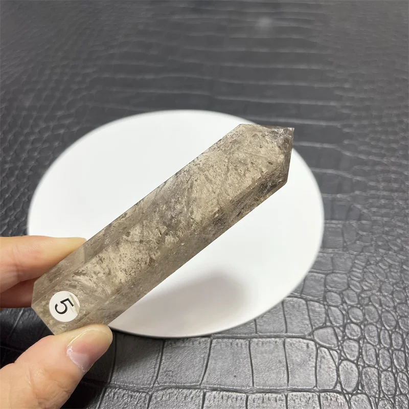 High Quality Natural Polished Clear Smoky Quartz Point with Rainbow Crystal Tower For Decoration view 5