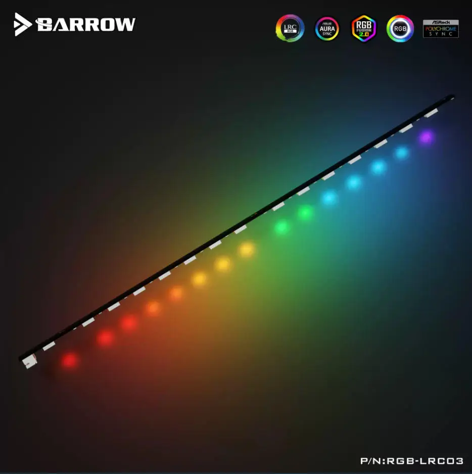 Barrow 5V 3Pin D_RGB Multi Warna Led Strip Digunakan untuk Barrow GPU Block / Panjang 20cm / Mendukung Sinkronisasi Motherboard RGB-LRC03