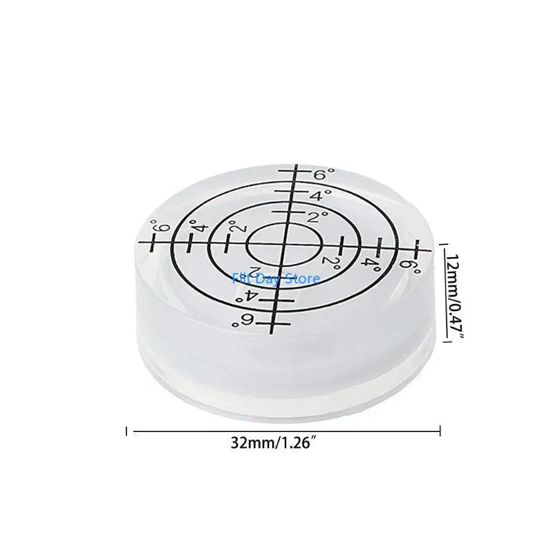 F92C Circular Bubble Level Degree Marked Surface Round Spirit Levels Measure