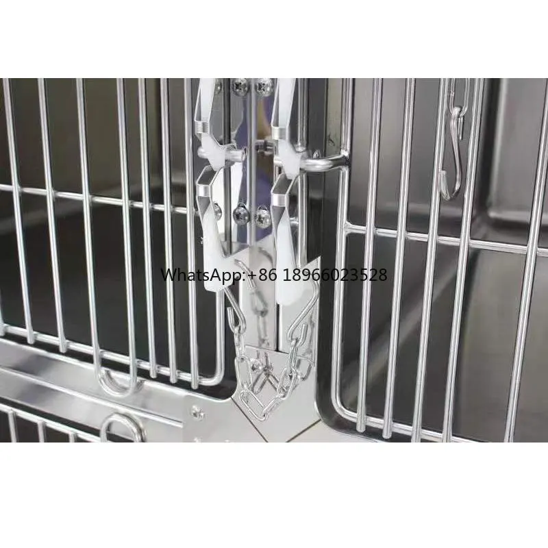 Luxury Stainless Steel veterinery Animal Cage Cat Dog Kennel Cage Modular Vet Pet Cages for Pet Shop