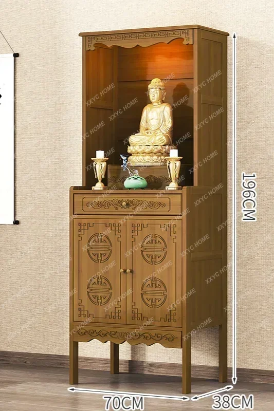 

Santuario buddista Armadio per vestiti in stile cinese Dio della ricchezza Armadietto del Buddha Casa Bodhisattva Tempio San