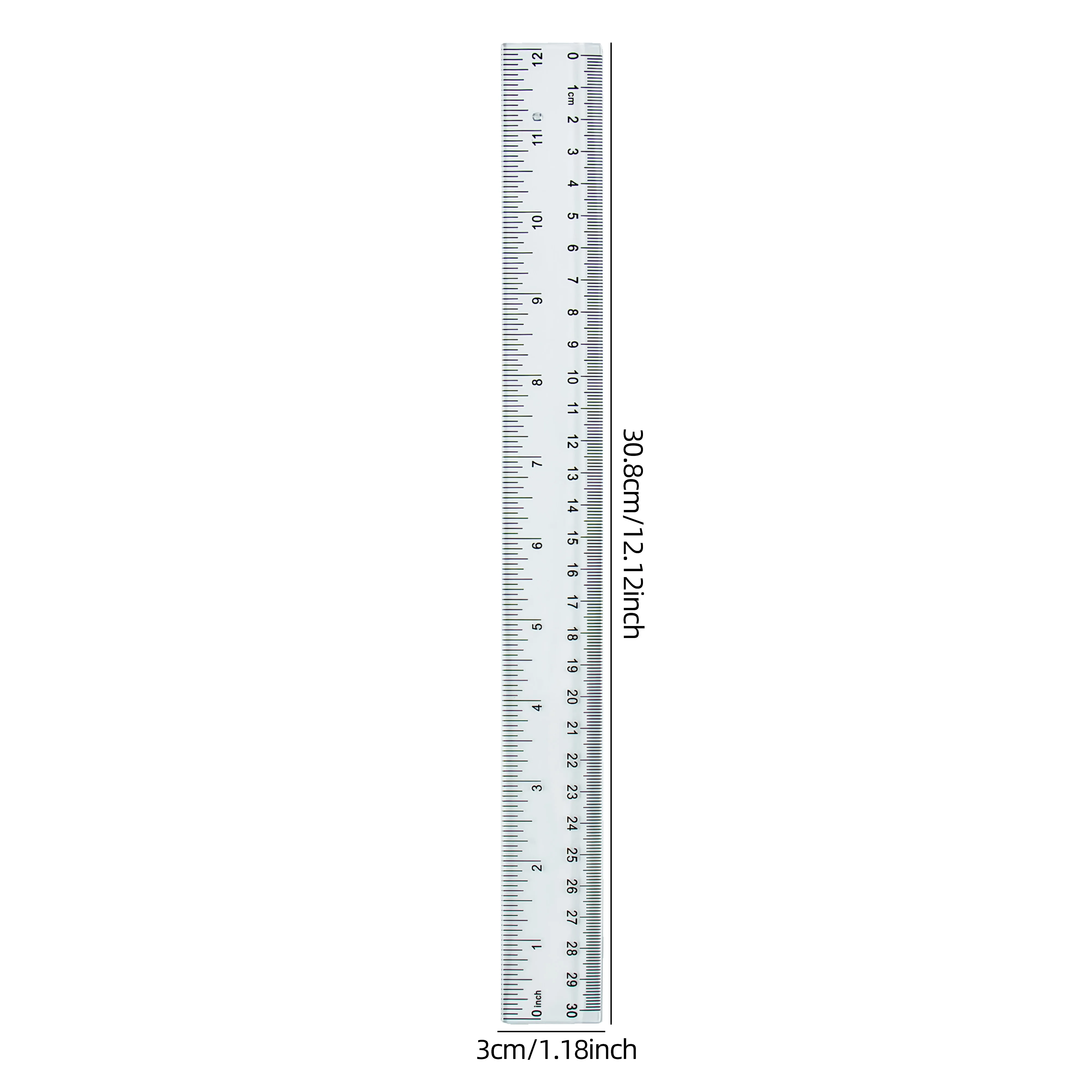 15/20/30cm 1/3/6PCS Transparante Plastic Liniaal Blauwe Kleur Simpele Stijl Draagbaar Gereedschap Schattig voor Studenten School & Kantoorbenodigdheden