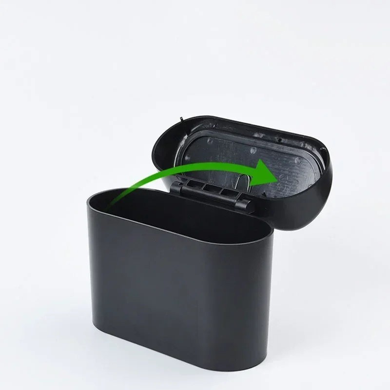 Cubo de basura para coche, caja de almacenamiento colgante para basura de vehículo, cubo de basura cuadrado de presión de plástico, suministros para coche, 1 ud.