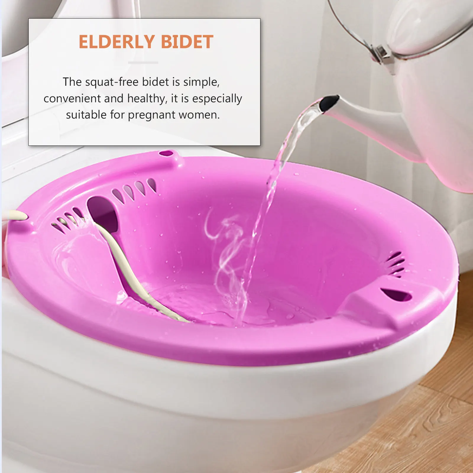 

Squat-Free Bidet Basin Thickened Wear-Resistant Ergonomic Design for Pregnant Women Elderly Hemorrhoid Surgery Nursing Sitz Bath