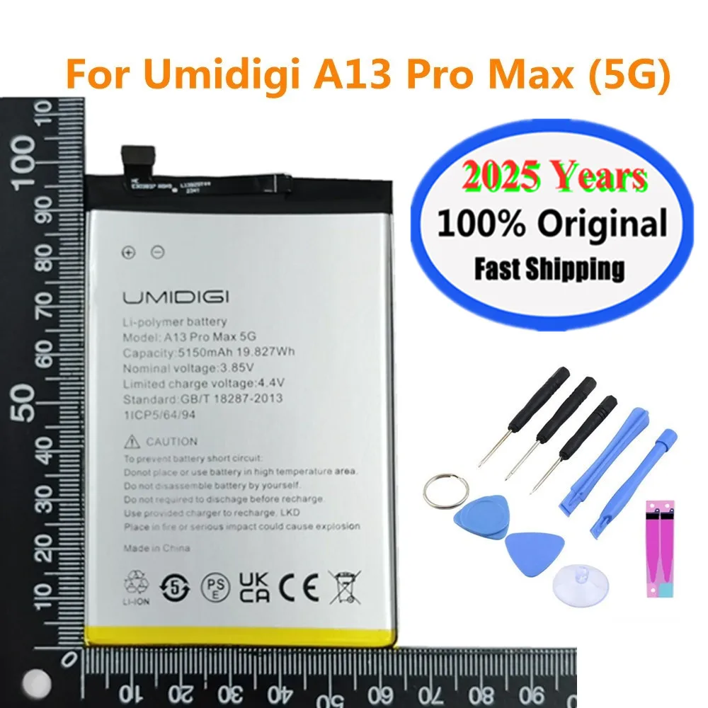 2025 anni UMI A13Pro Max Batteria originale per Umidigi A13 Pro Max 5G Batteria del telefono cellulare Bateria Batterie Consegna veloce