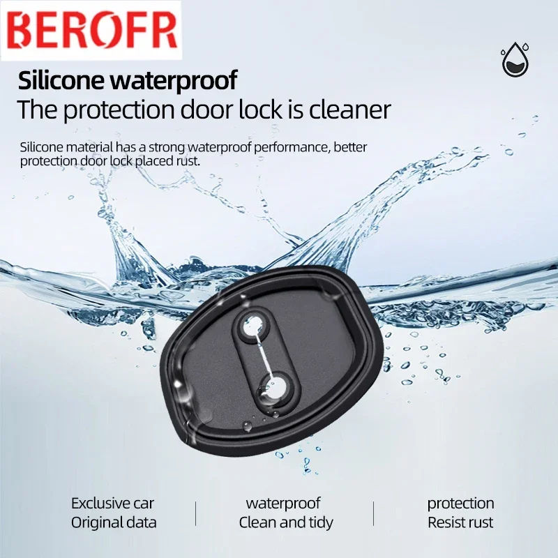 Cojín de amortiguación silencioso para puerta de coche, hebilla de cerradura de puerta de coche de silicona, cubierta protectora anticolisión para AITO M5 2022-2023, 4 Uds.