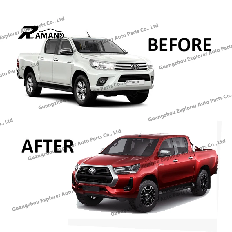 Pick Up Conversion KIt For Hilux Vigo 2005-2015 Upgrade To Revo 2021+ Front Bumper Kit Facelift For Vigo Upgrade Body Kit