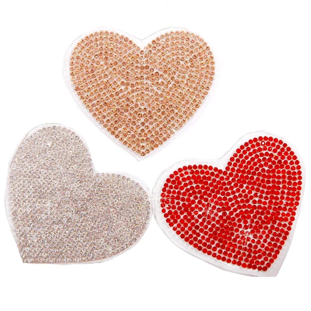 5pcs/bag High Quality Shiny Hot Fix Love Five-pointed Star Rhinestone Patch DIY Clothing Hat Gift Box Decorative Accessories