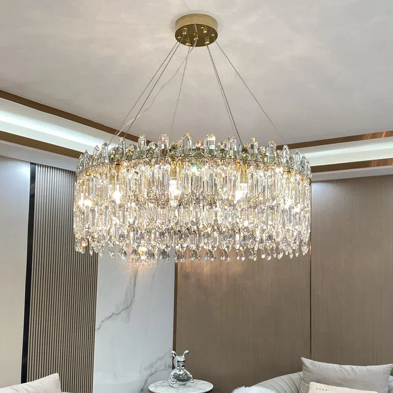 Imagem -03 - Lustre de Cristal Led para Quarto Lindo e Criativo Atmosfera de Luxo Moderno e Criativo Decoração da Sala