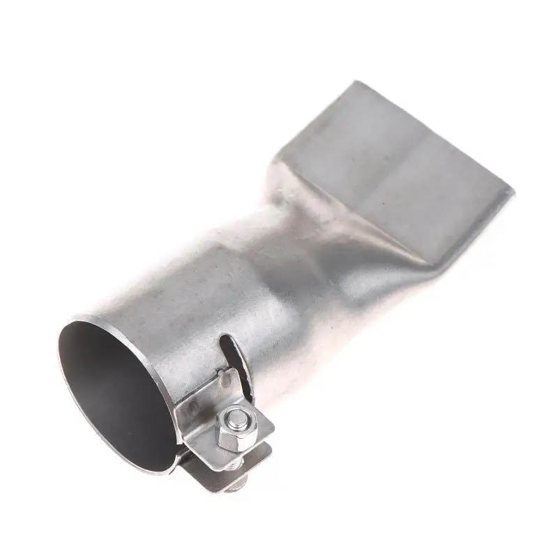 Hot 40mm Flat Nozzle Stainless Steel Hot Air Welding Nozzle For Supplies Accessories Convenient Installation Stable Performance