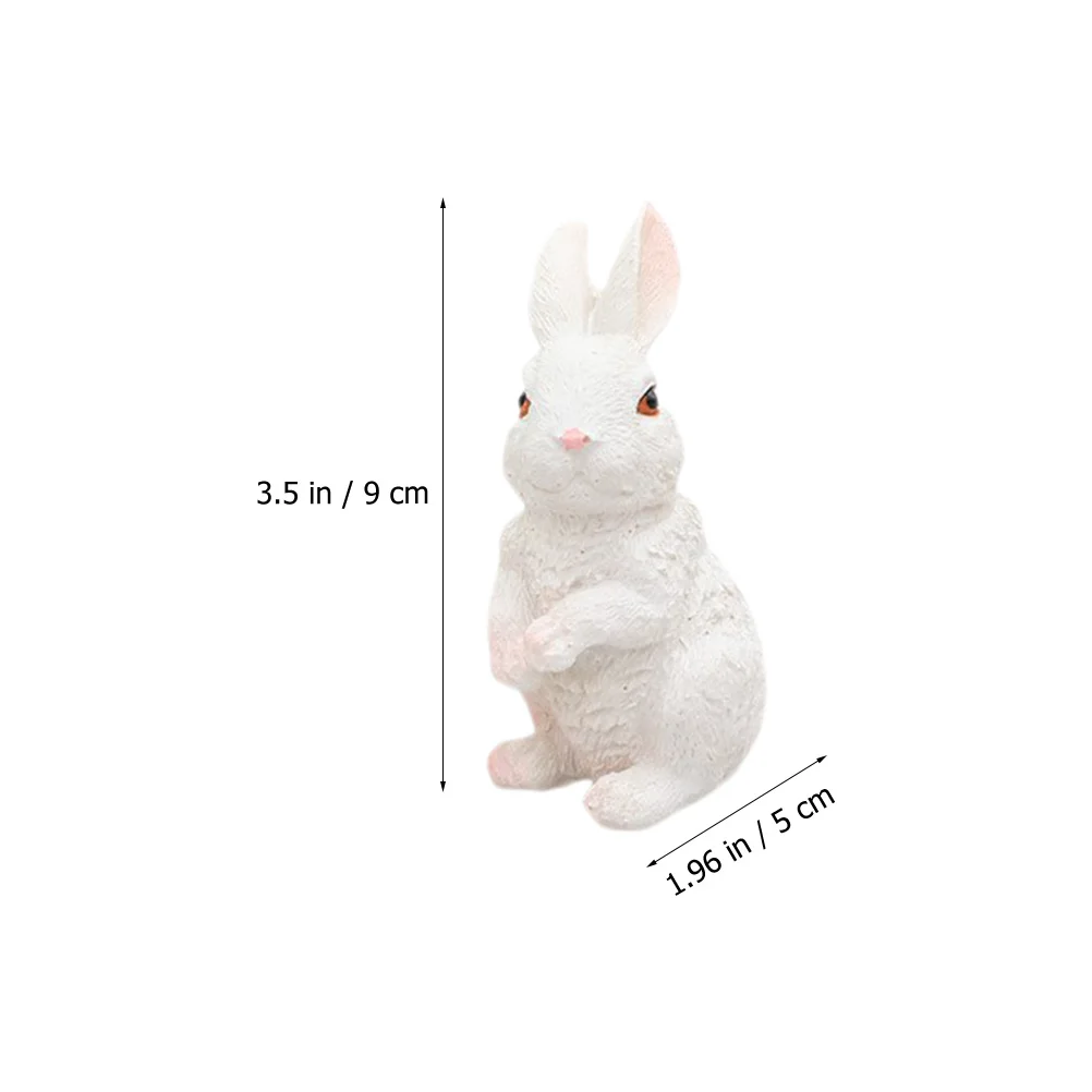 

3Pcs Resin Rabbit Ornaments Adorable Cartoon Bunnies for Home Garden Desk Cake Decoration Festive Party Theme Decorations
