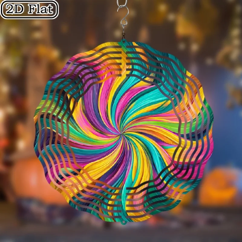 1pc Metal Fan with Color-Changing Rotating Blades - Durable Wrought Iron Indoor  Yellow, Green, Orange