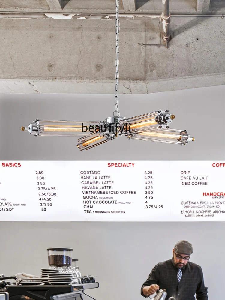 Ceiling Lamp Coffee Creamer Tea Restaurant Bar Counter Ceiling Lamp Electrochromism Color Metal Lamps