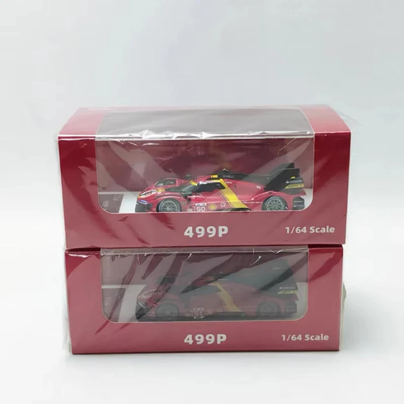 Modello 1/64 Resina 499P 2023 No.50/No.51 Modello di auto Giocattoli Collezione di regali Decorazione souvenir per adulti Display statico