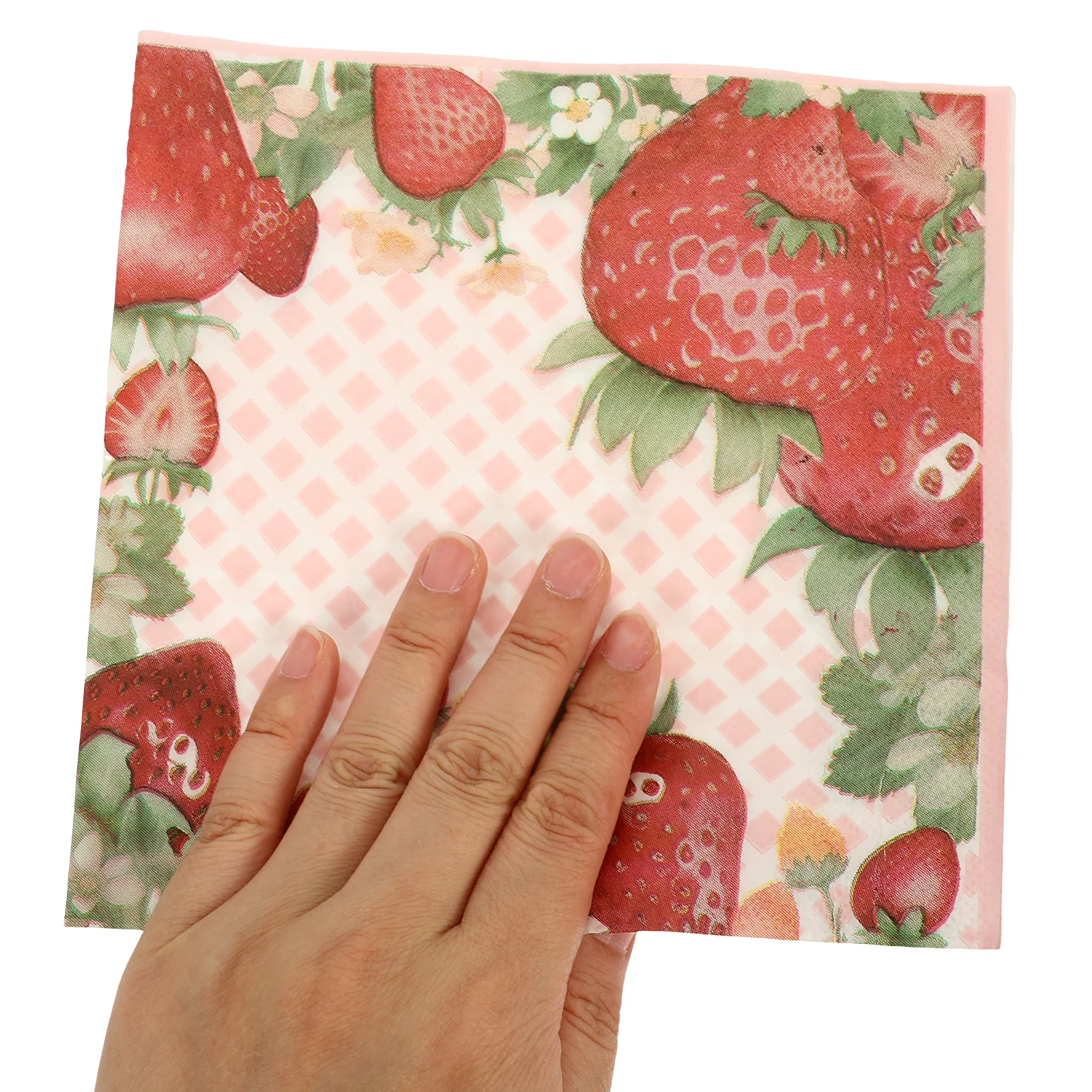 20 Sheets Colorful Napkins Paper Dinner Decorative Tru Fru Strawberries Tissue Printing Party Wood Pulp Supple Festival