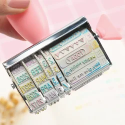 Korean Planner Stamps Words and Date Stamp for Diary Notebook Accessories Wheel Rubber Roller Office Supplies School Stationery