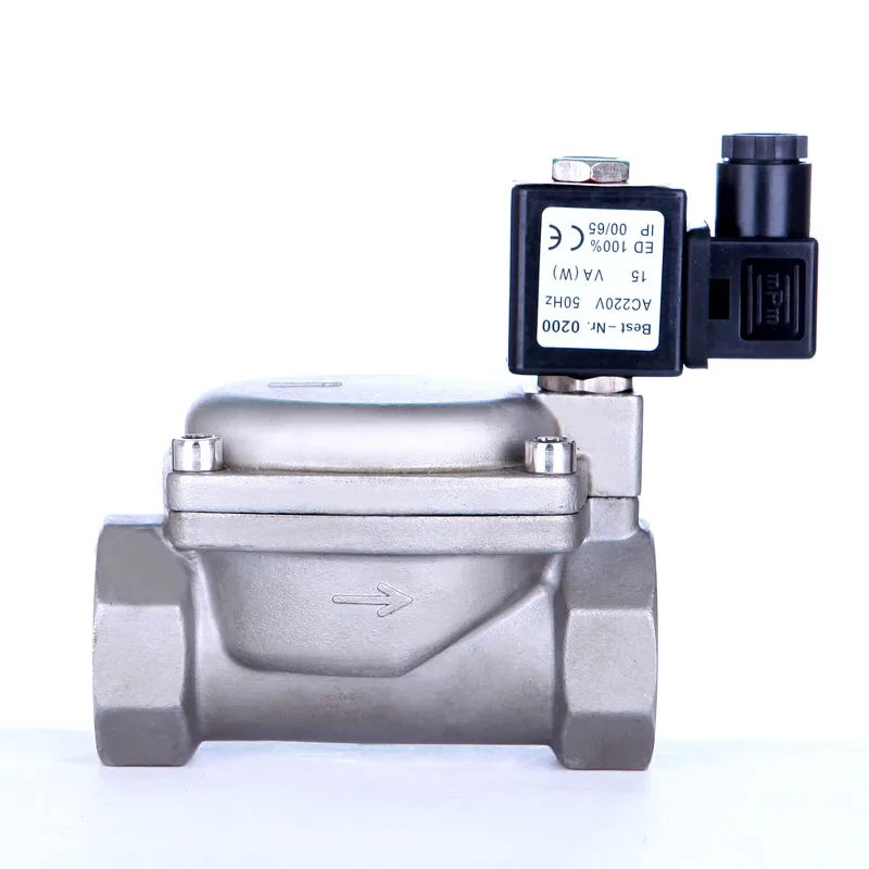 

1-1/2" Stainless Steel High Pressure Solenoid Valve 110V 24V 12V 24v Normally Closed