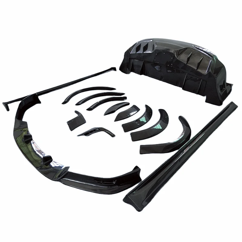 

Передняя боковая юбка из углеродного волокна RZ Style 3K и задняя арка диффузора для Tesla Model X Wide Body Kit Прямые продажи с фабрики