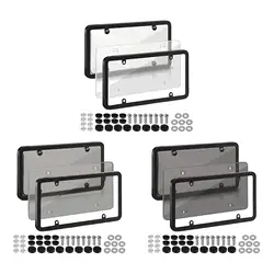 Universal American License Plate Frame with Screws Number Plate Car Plate Frame 6Inchx12inch for Truck Vehicles Auto
