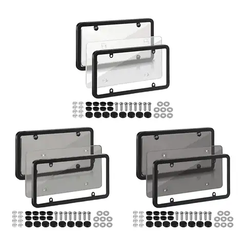Universeller amerikanischer Nummernschildrahmen mit Schrauben, Nummernschild-Autoplattenrahmen, 15,2 x 30,5 cm, für LKW-Fahrzeuge, Auto
