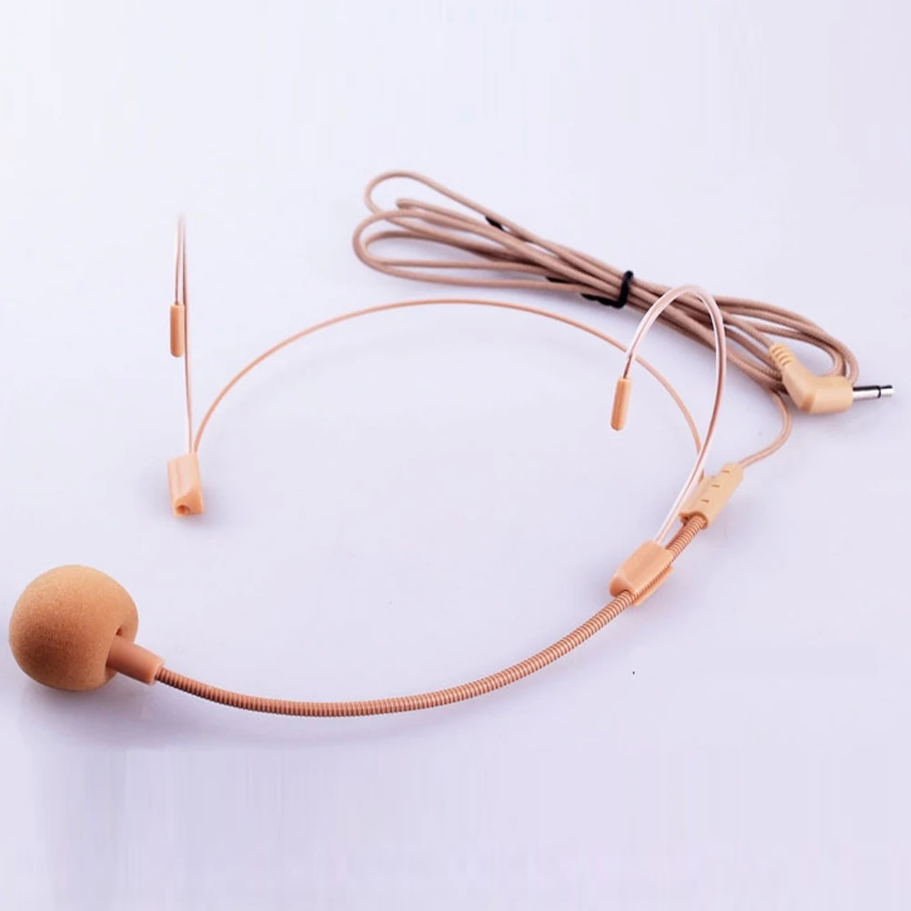 

Portable Headset Microphone for Singing Speaking Teachers Tour Guide Stage Performance Flexible Wired ABS Material Sound