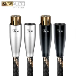 SKW HiFi XLR Cable High Purity Copper Extension Mikrofon Cable Male to Female 1M,1.5M,2M,3M for Audio Mixer Amplifiers, 1 Pair
