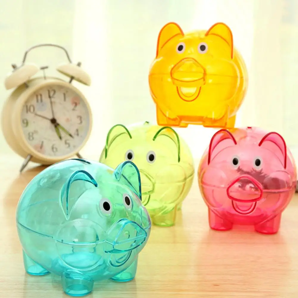 Colorful Piggy Bank Birthday Gift Piggy Bank Candy Color Kids Piggy Bank Plastic Piggy Money Bank Home Decor Money Saving Box
