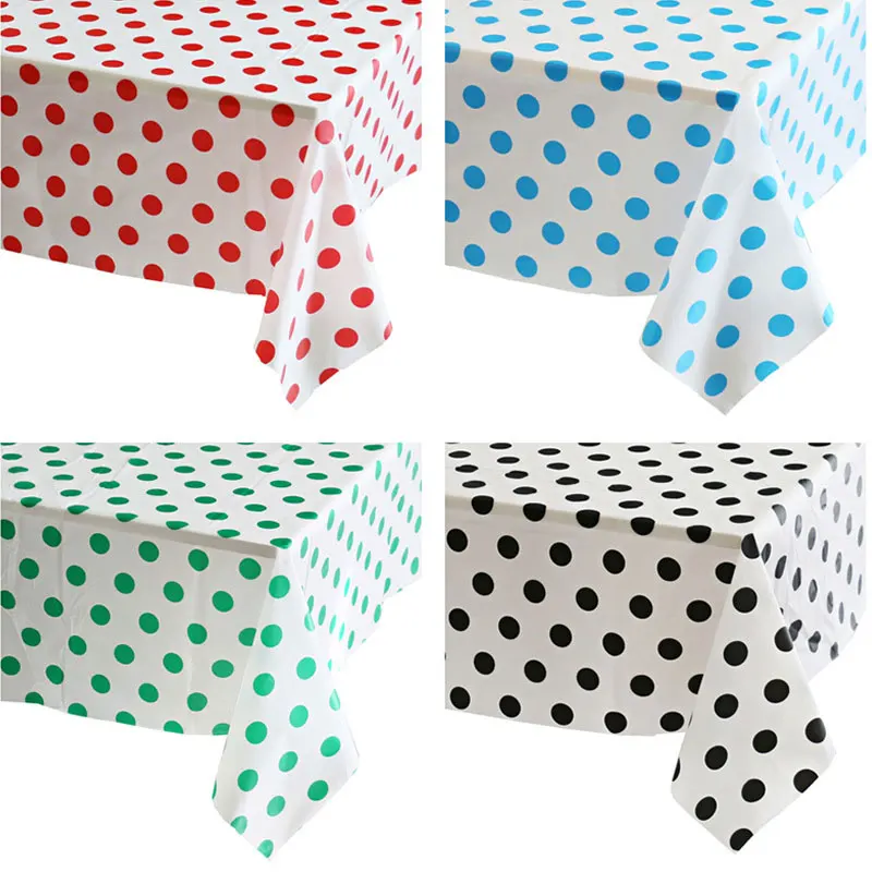 

Disposable Tablecloths for Rectangle Tables Cloths Covers Dotted Confetti Housewarming Parties Wedding Bridal Shower Banquet 1pc