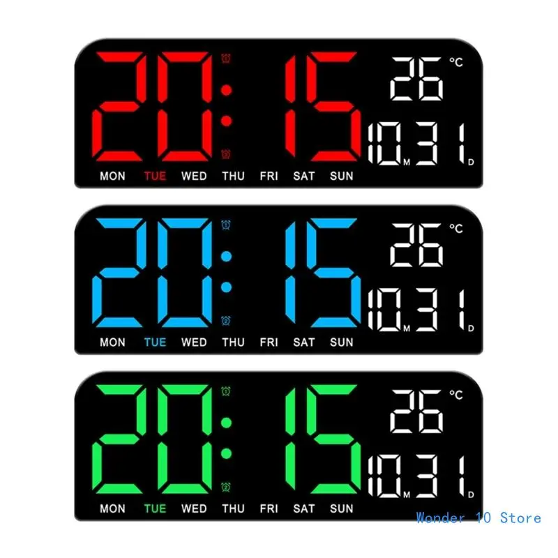 

Modern LED Alarm Clock with Temperature and Humidity Display Contemporary Look for Home, Office and More