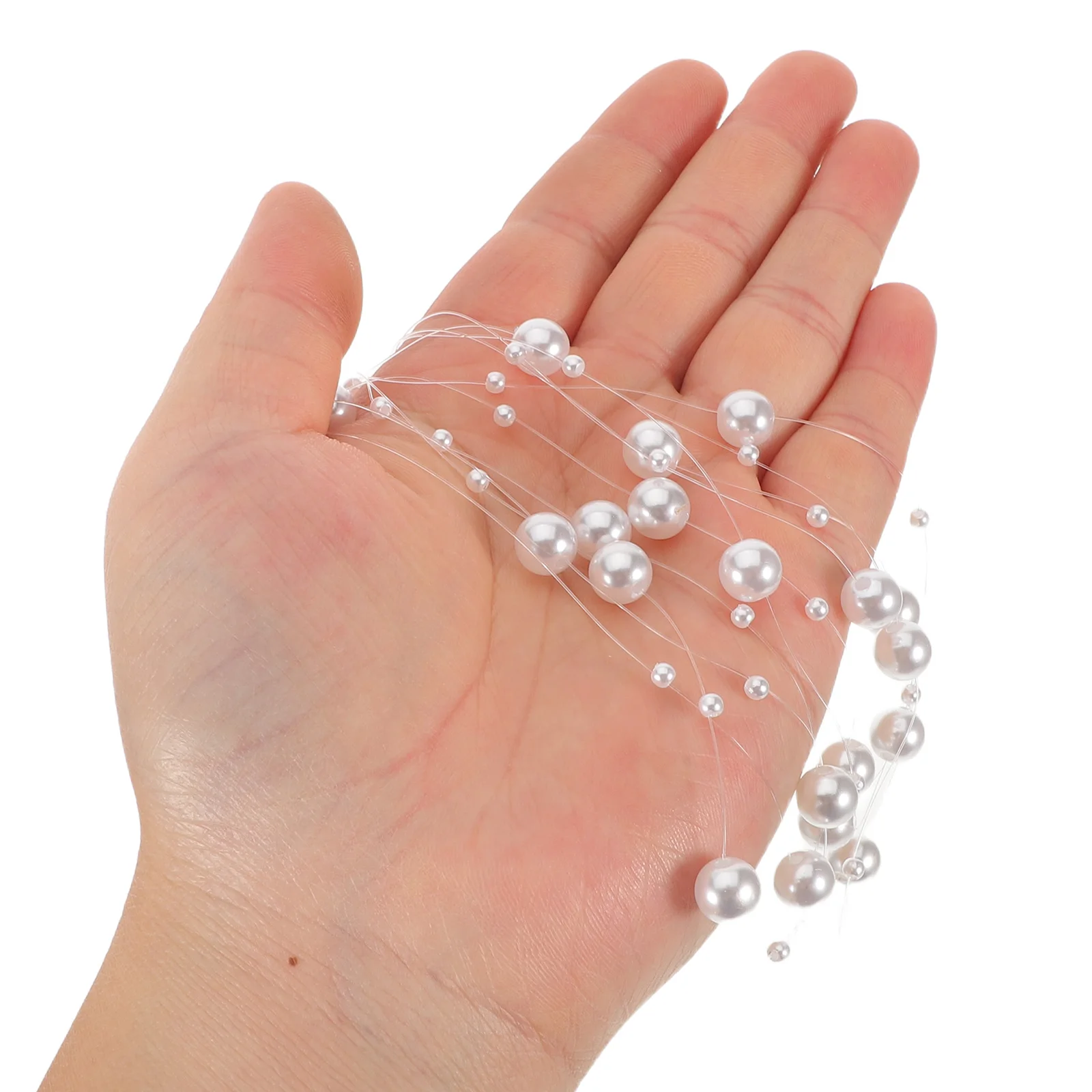 

Faux Pearl Three Layer Strand Necklace Vintage Bridal Wedding Costume Jewelry Statement Necklace for Women Faux Pearl Strand