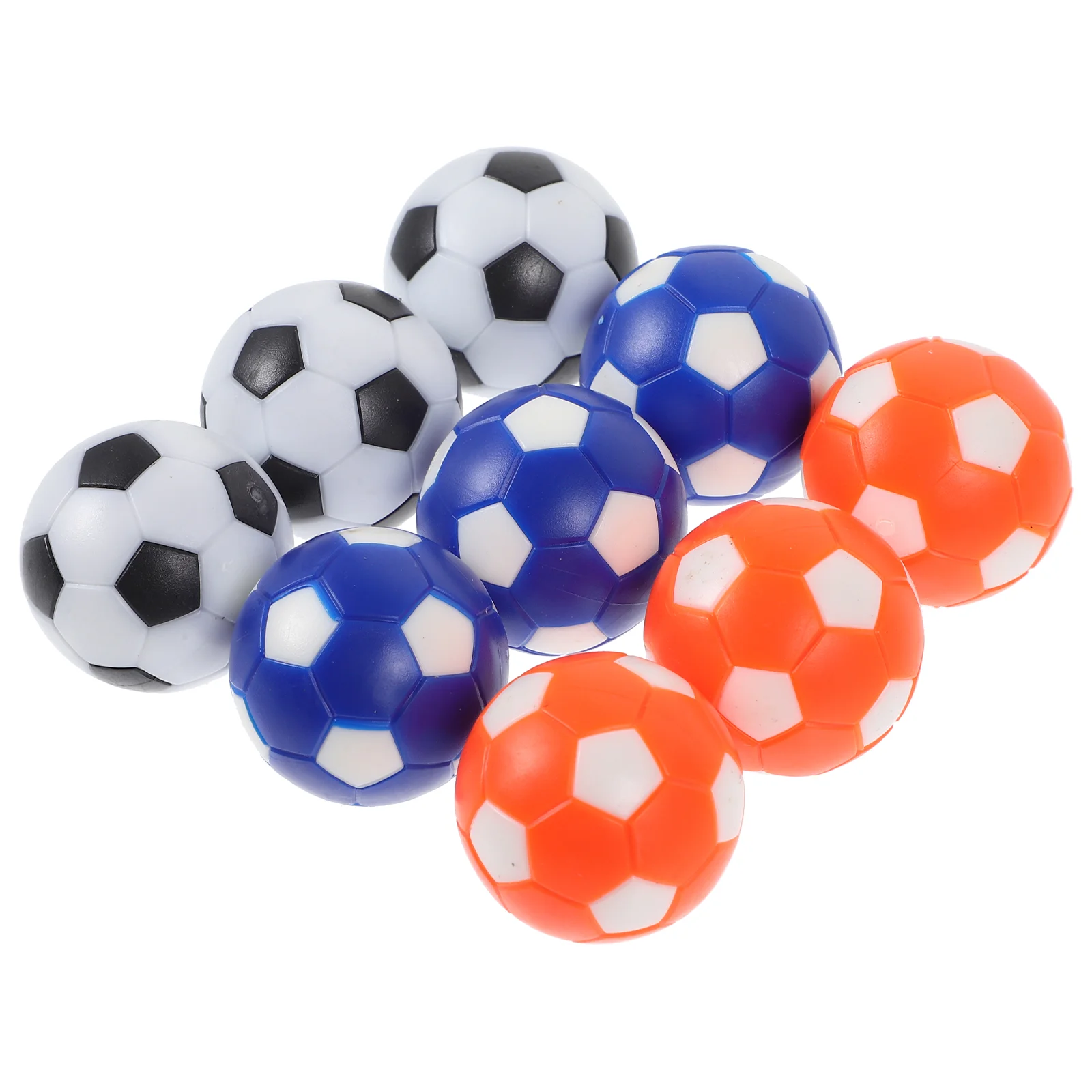 

9 Pcs Desk Soccer Game Balls Children's Mini Table Football Machine Accessories 28mm Color Model Foosball