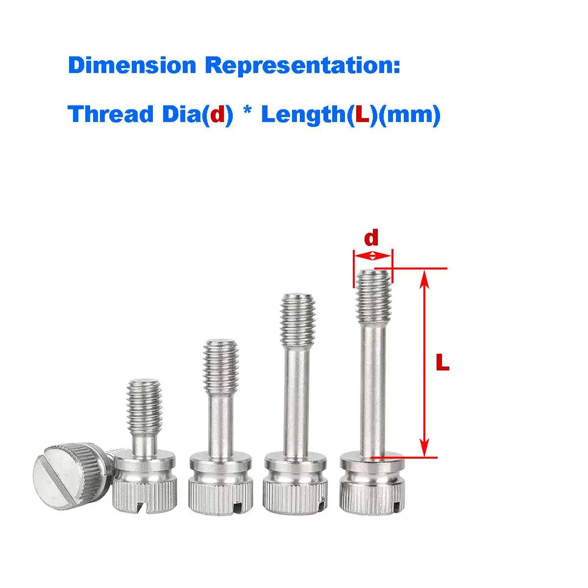 

304 Stainless Steel Locking Screw / Slotted Hand Bolt M3M4M5M8