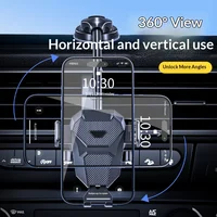 New Model Car-mounted Mobile Phone Holder - Automatically Locking Car Multi-functional Telescopic Suction Cup Air Outlet Support 3