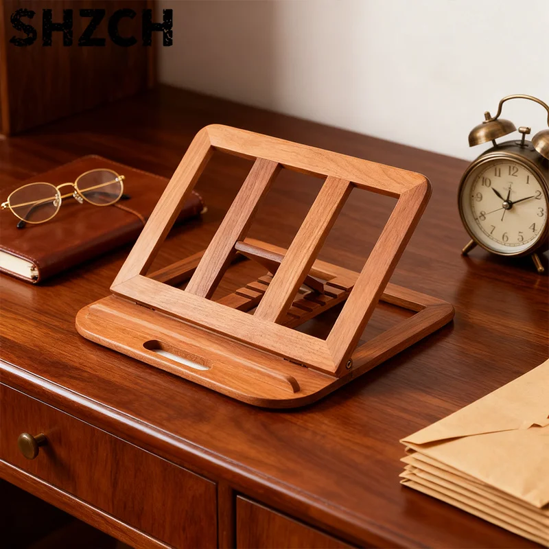 Wood Grain Reading Stand Children's Bookshelf Learning Notebook Support Stand Reading Rack Notebook Artifact Anti-myopia Book