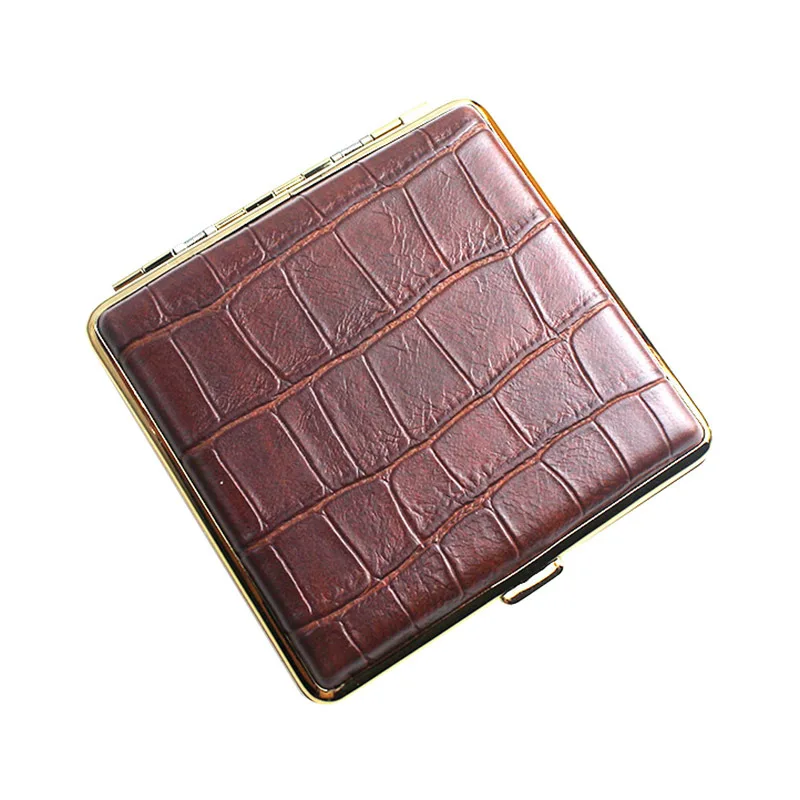 Leather Luxury Cigarette Case Convenient Carry-on Simple Cigarette Case Pack Of 20 Cigarete Case Cigarette Box Cortex