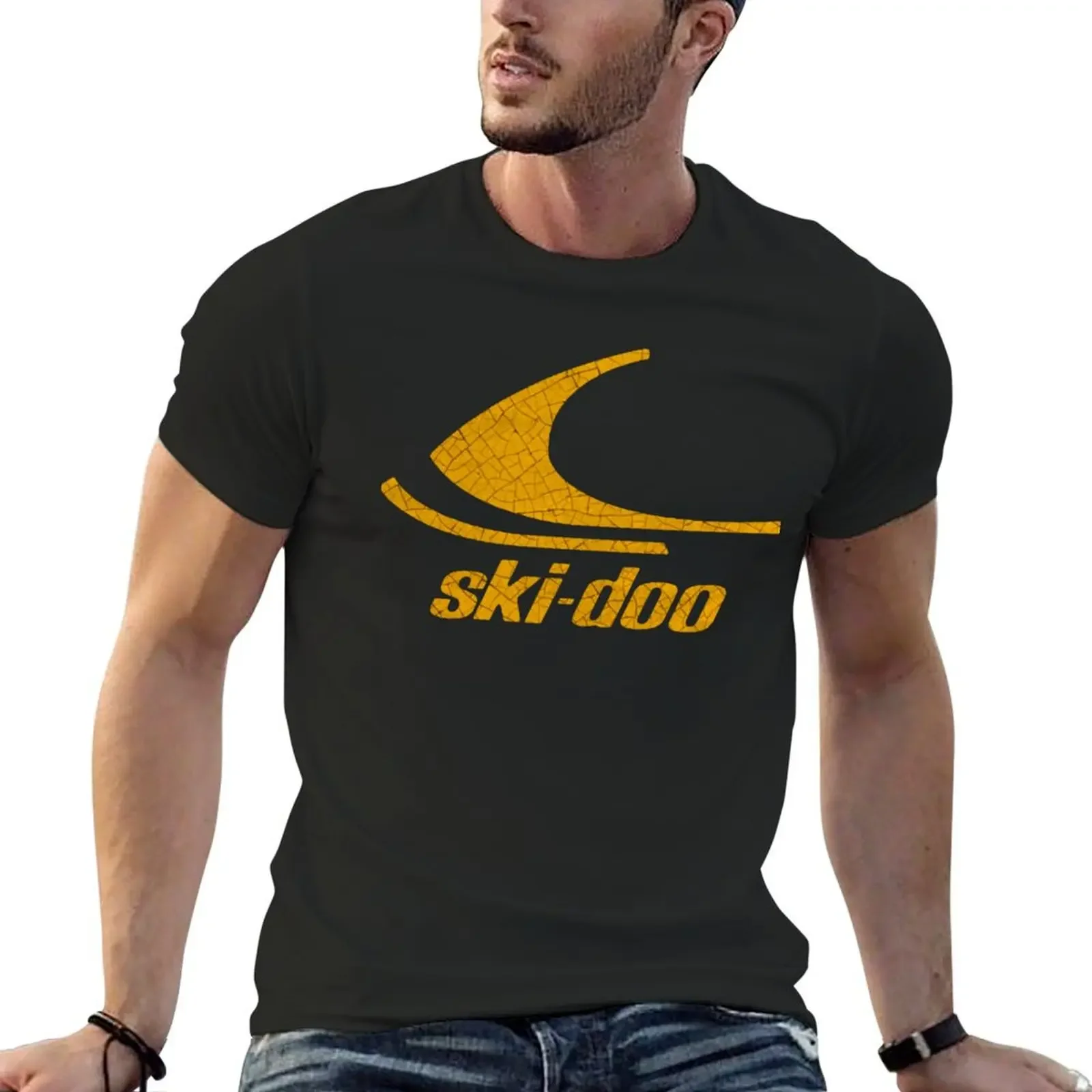 

Vintage 70's Bombardier Ski Doo T-Shirt blacks basketball graphic tees boys whites workout shirts for men