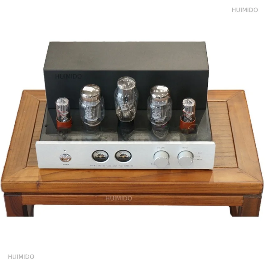 KT88 K1 Pure Class A Tube Amplifier Manual Fever Electronic Tube Meter Bluetooth 5.0 HIFI Audio Speaker Amplifier